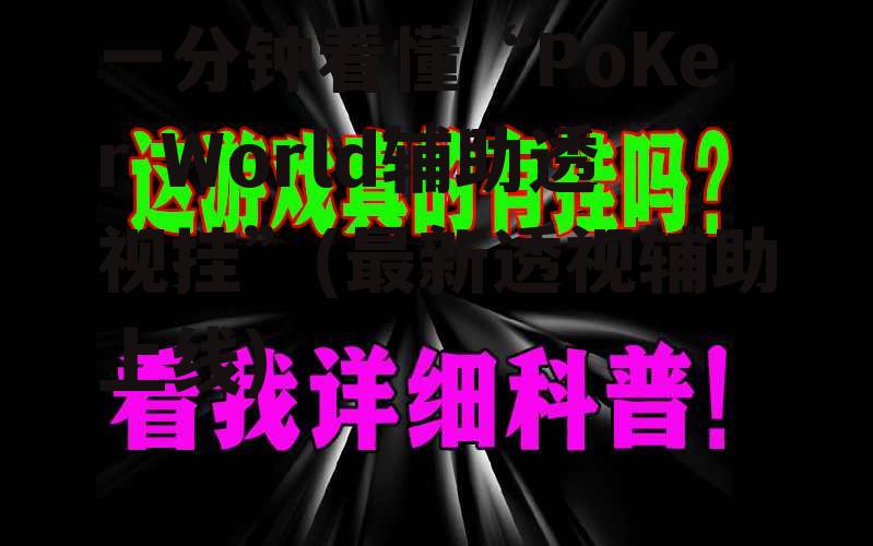 一分钟看懂“PoKer World辅助透视挂”(最新透视辅助上线) p1