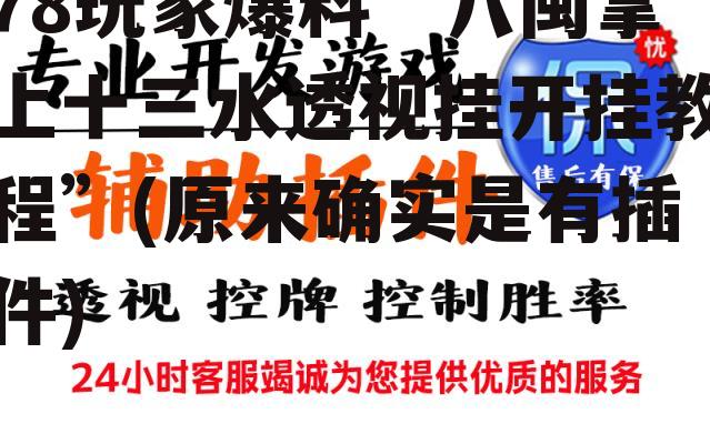 78玩家爆料“八闽掌上十三水透视挂开挂教程”(原来确实是有插件) p2