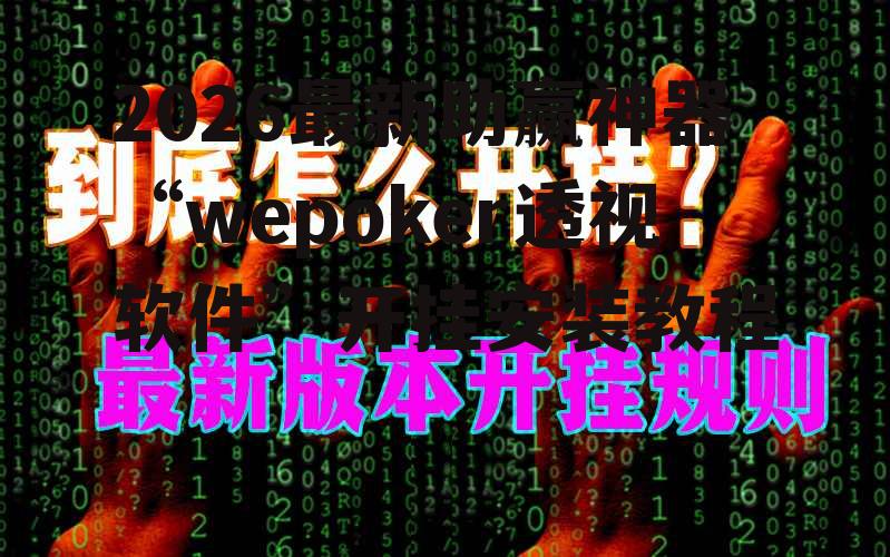 2026最新助赢神器“wepoker透视软件”开挂安装教程 p3