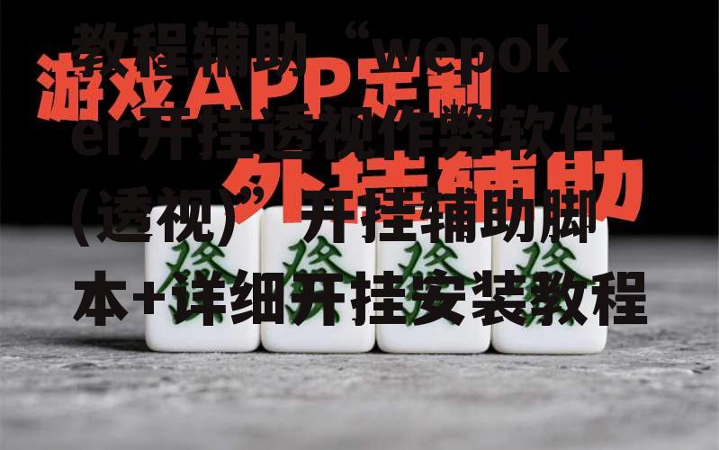 教程辅助“wepoker开挂透视作弊软件(透视)”开挂辅助脚本+详细开挂安装教程 p3