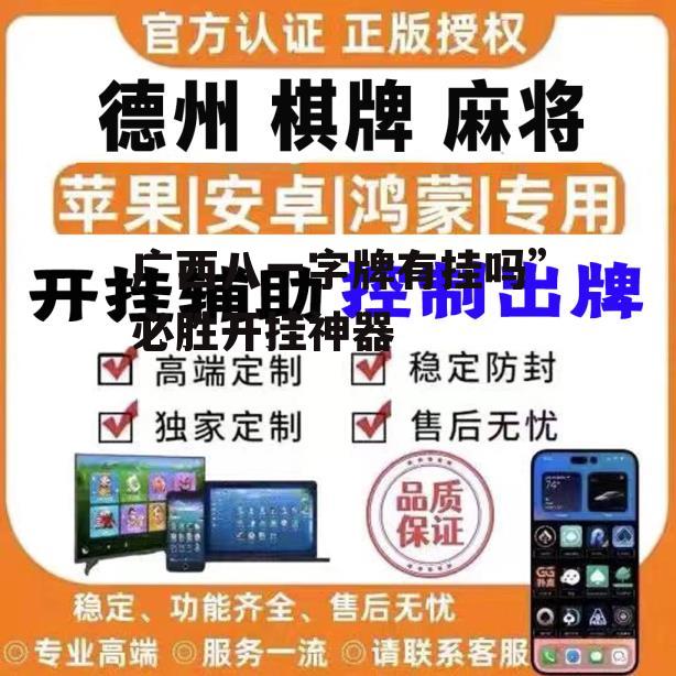 广西八一字牌有挂吗”必胜开挂神器 p3